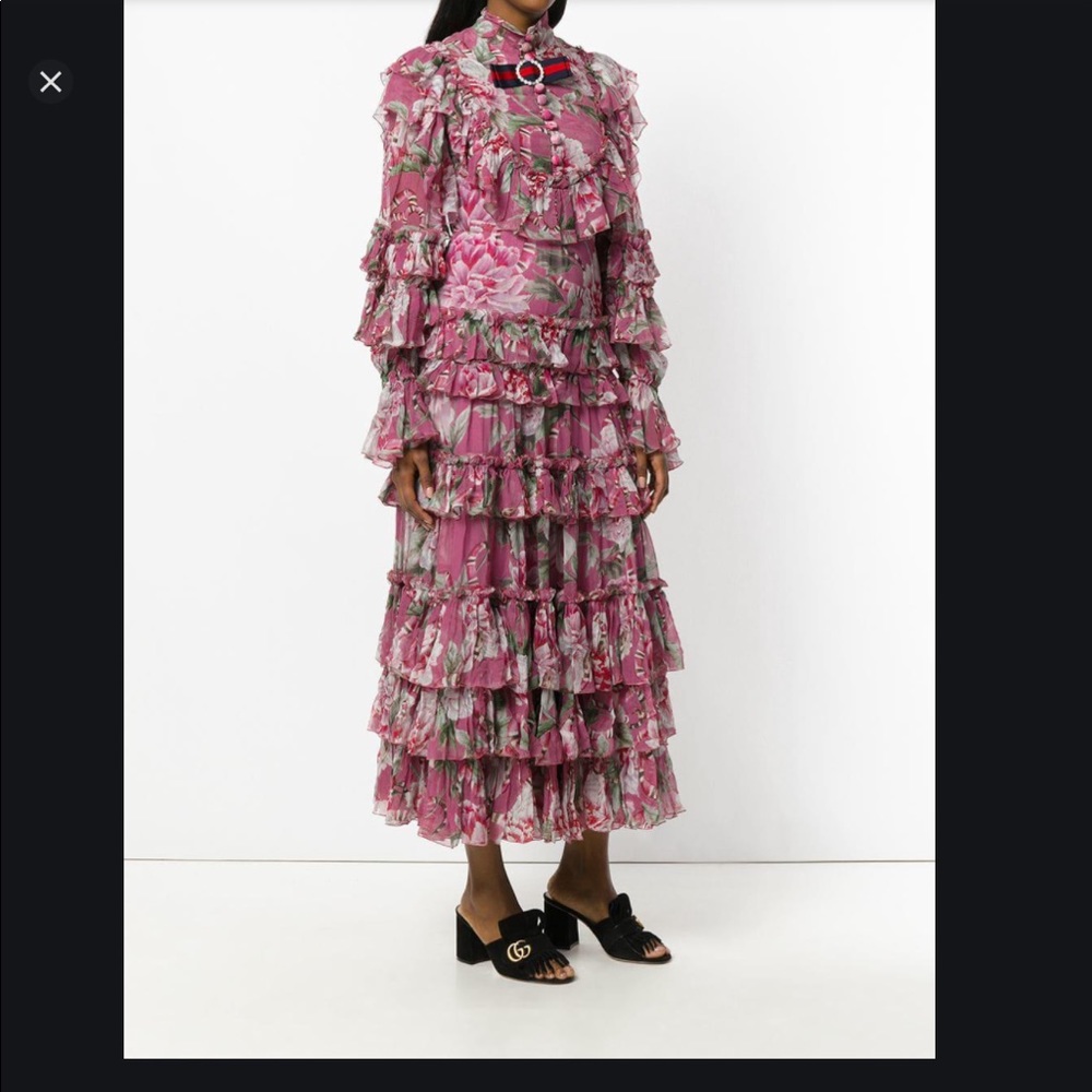 💗$10,000 Gucci Ruffle Floral Dress💗